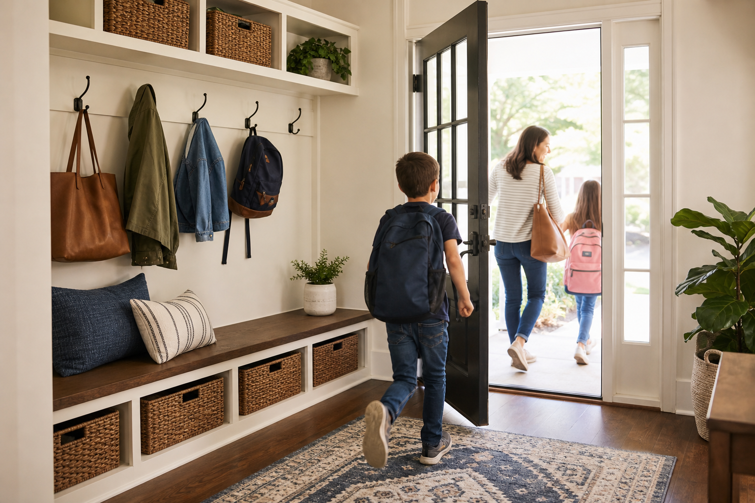 How Can You Organize a Busy Family Entryway?